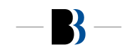 Logo von Björn Becker zwei symbolische B, eines in Schwarz eines in Blau