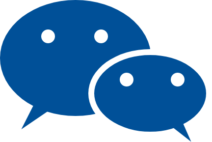 Blaues Sprechblasen-Symbol