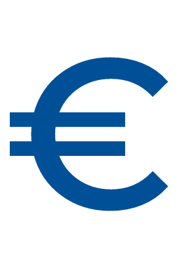 Blaues Euro-Zeichen