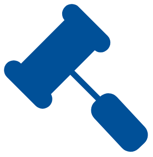 Blaues Hammer-Icon